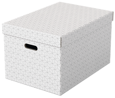 Esselte Home Aufbewahrungsboxen 50,0 l weiß 35,5 x 51,0 x 30,5 cm, 3 St.