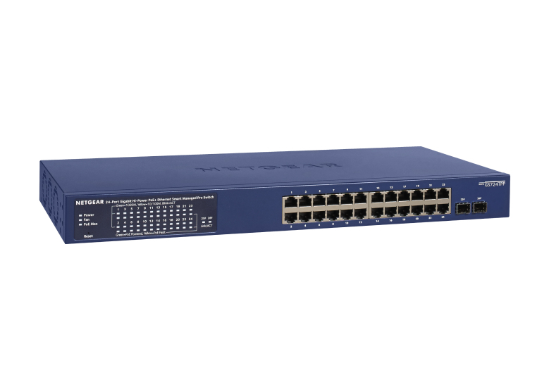 NETGEAR Switch Desktop 24-port 10/100/1000 GS724TP-300EUS
