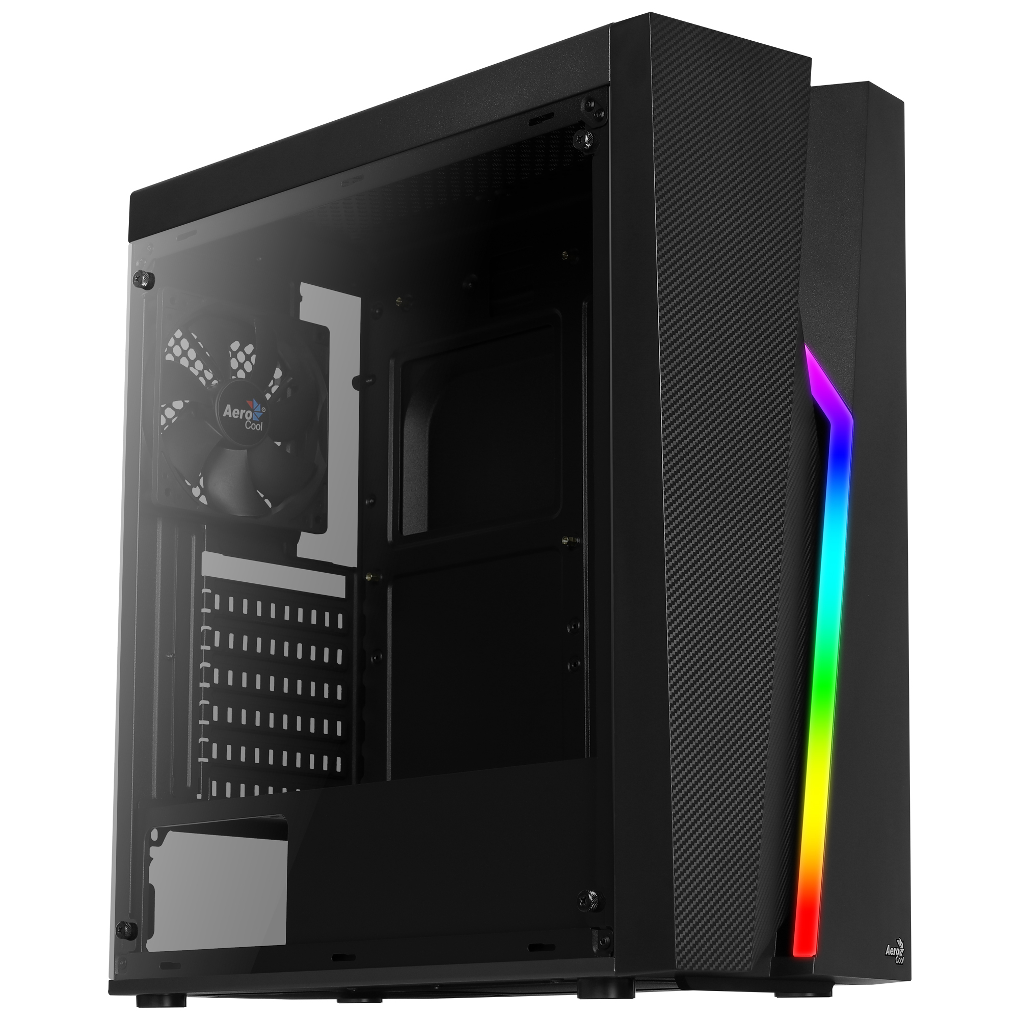 AeroCool Geh Midi Bolt Black RGB MicroATX/ATX/Mini-ITX o.N.