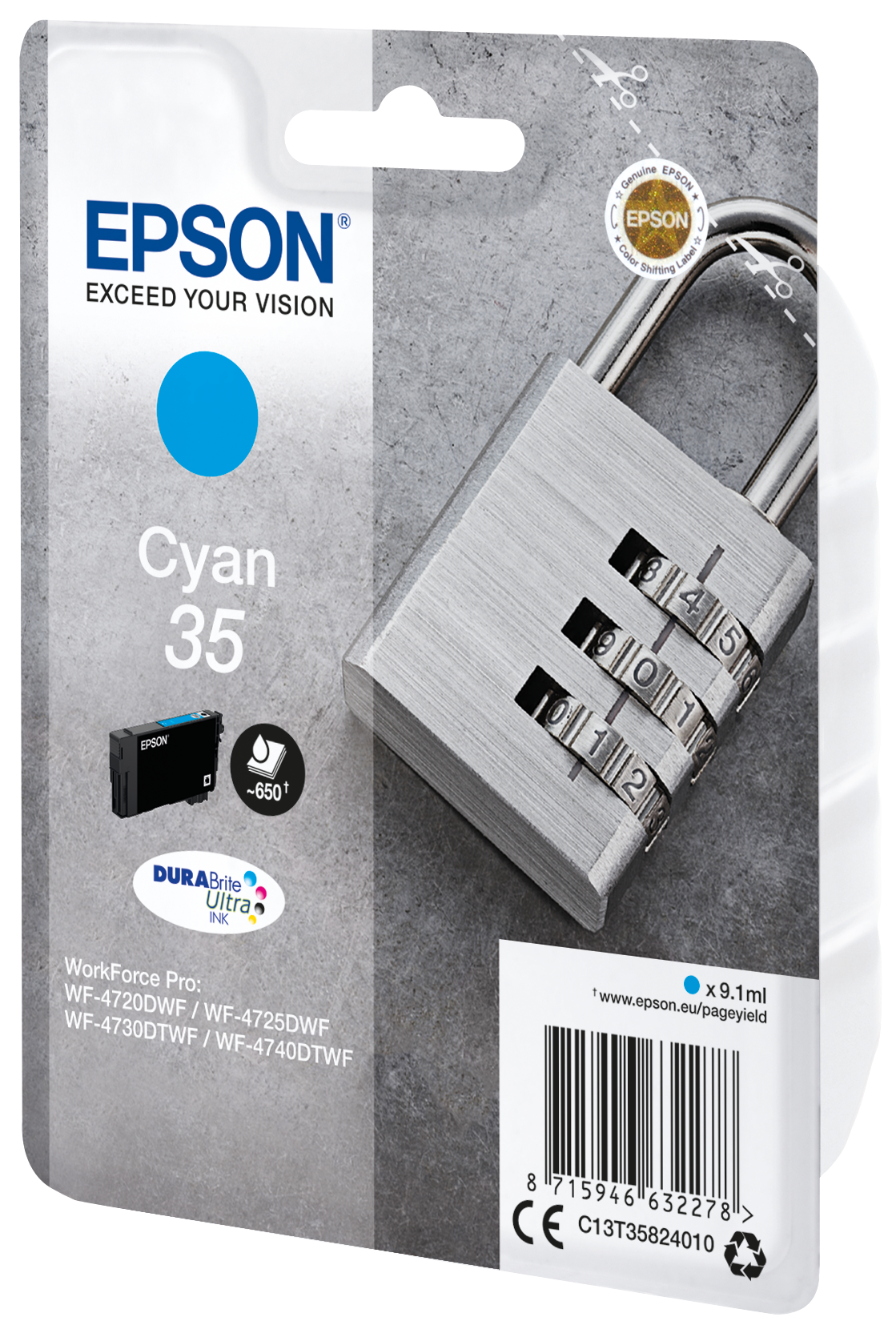 EPSON 35 / T3582 (Vorhängeschloss) cyan Druckerpatrone