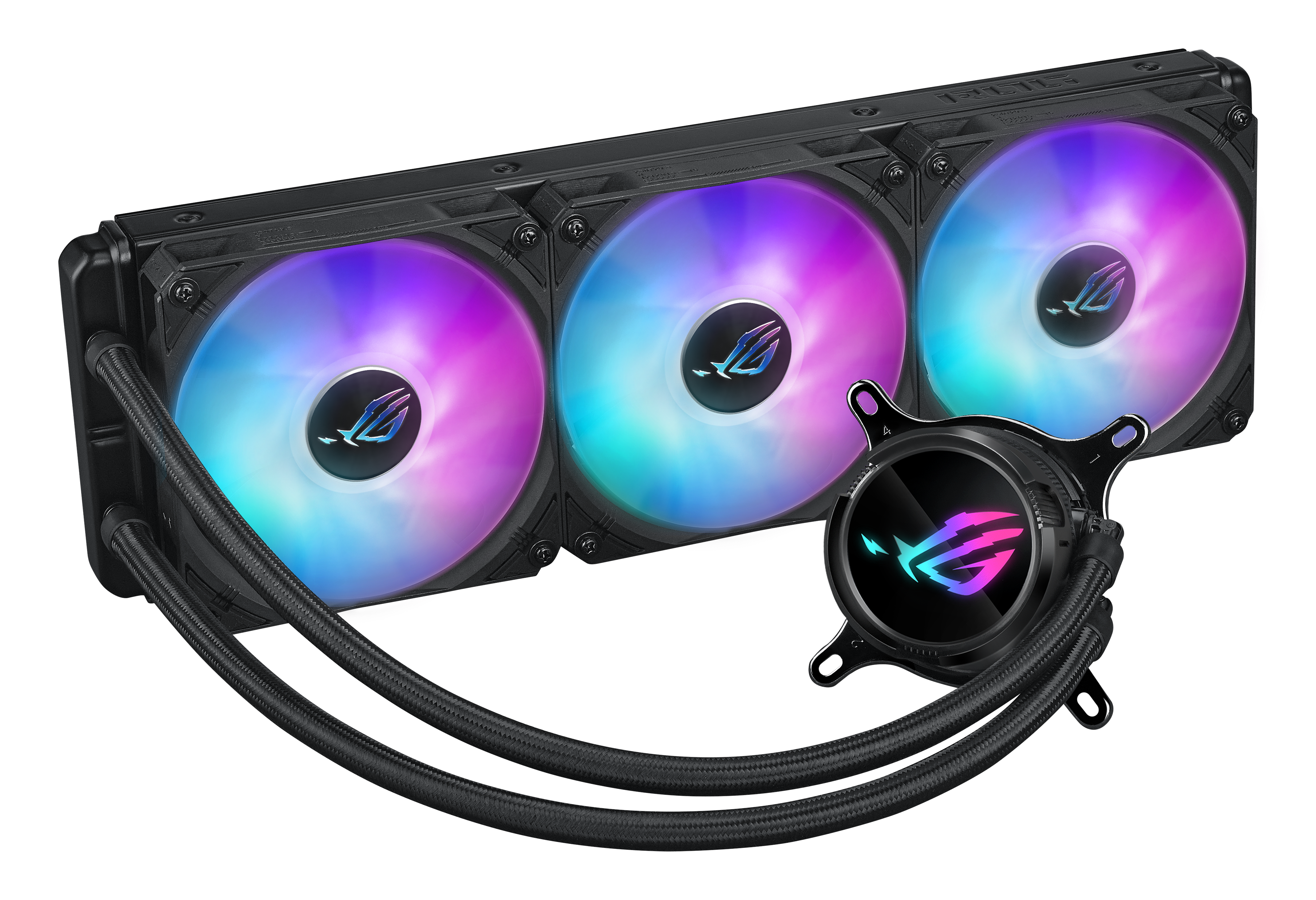 ASUS ROG Strix LC III 360 ARGB all-in-one CPU liquid cooler with 360 rotatable water block Premium ROG ARGB fans