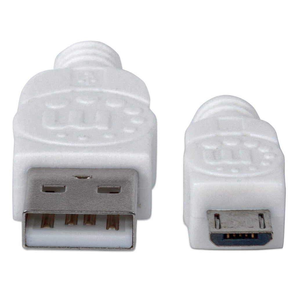 MANHATTAN USB 2.0 Anschlußkabel 1,8m A-St/Micro-B-St. weiß