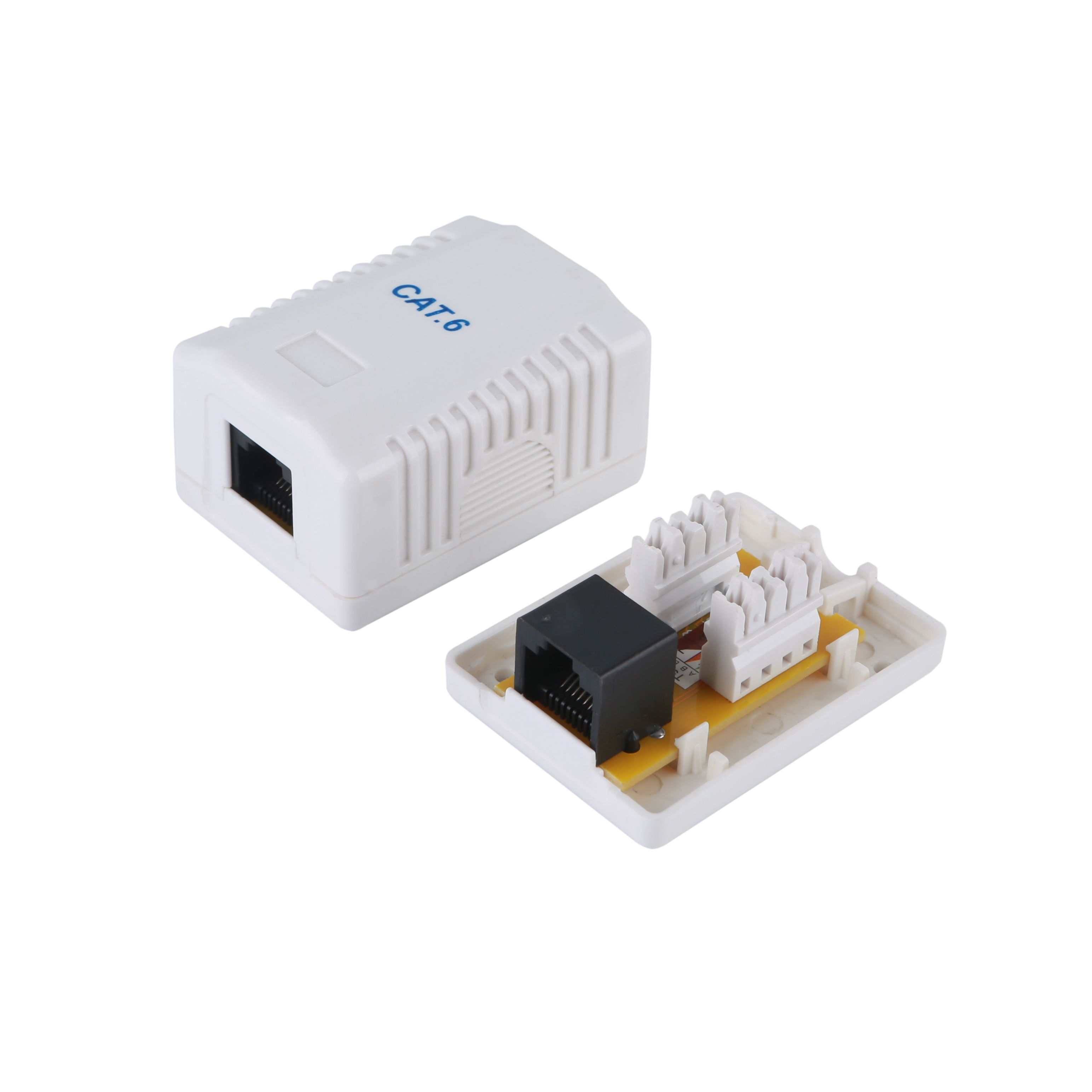 Equip Aufputzdose Cat6 1-Port RJ45 UTP RAL 9010 ws Polybeutel