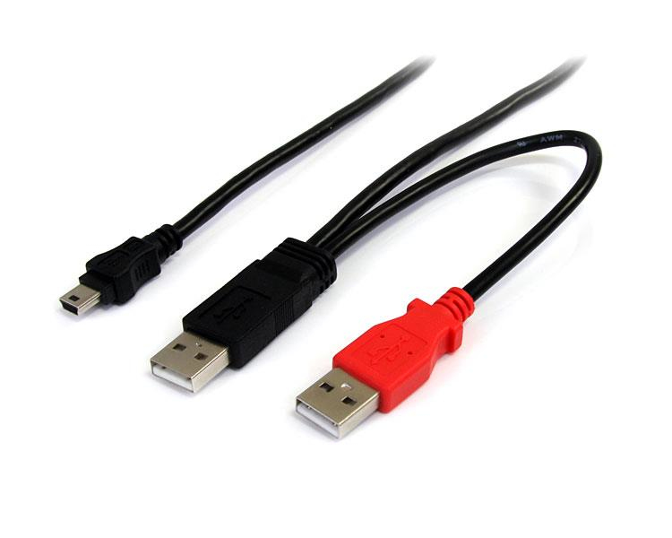 6FT USB Y CABLE FOR HARD DRIVE .