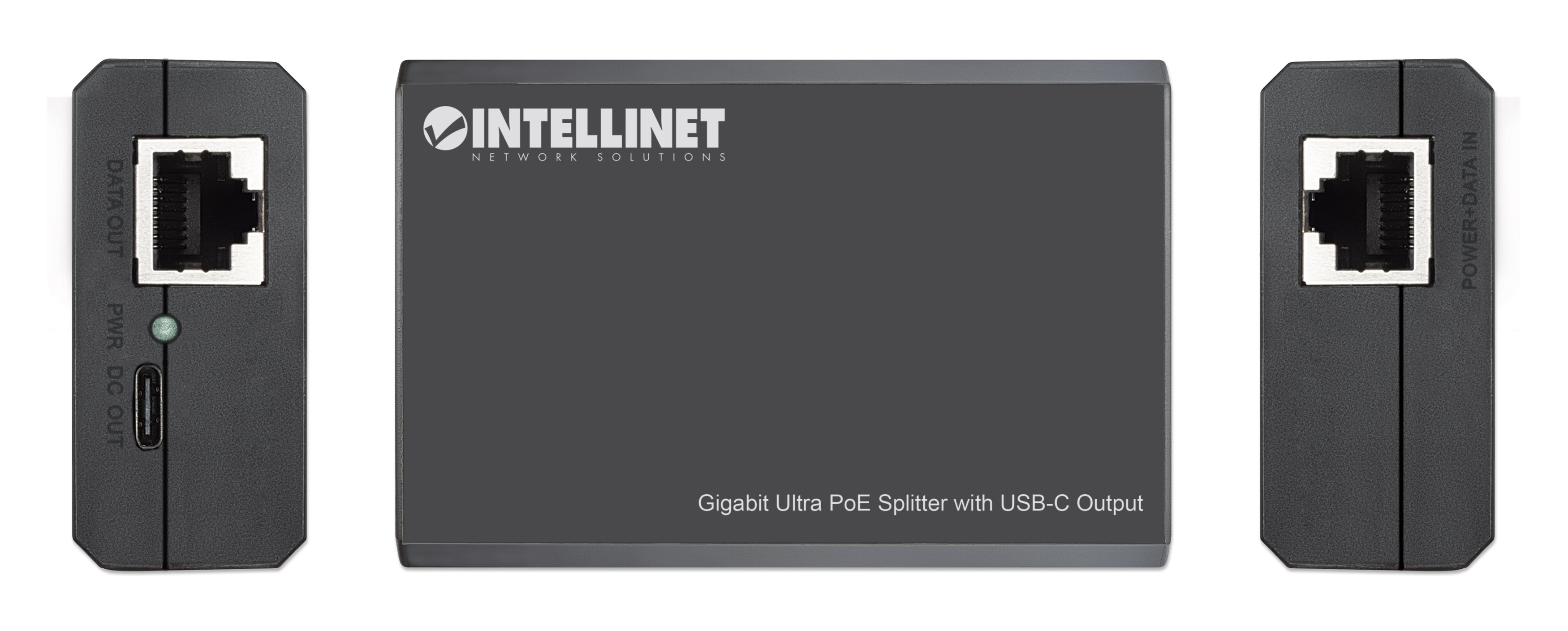 INTELLINET Gigabit Ultra PoE-Splitter mit USB-C-Ausgang 45W