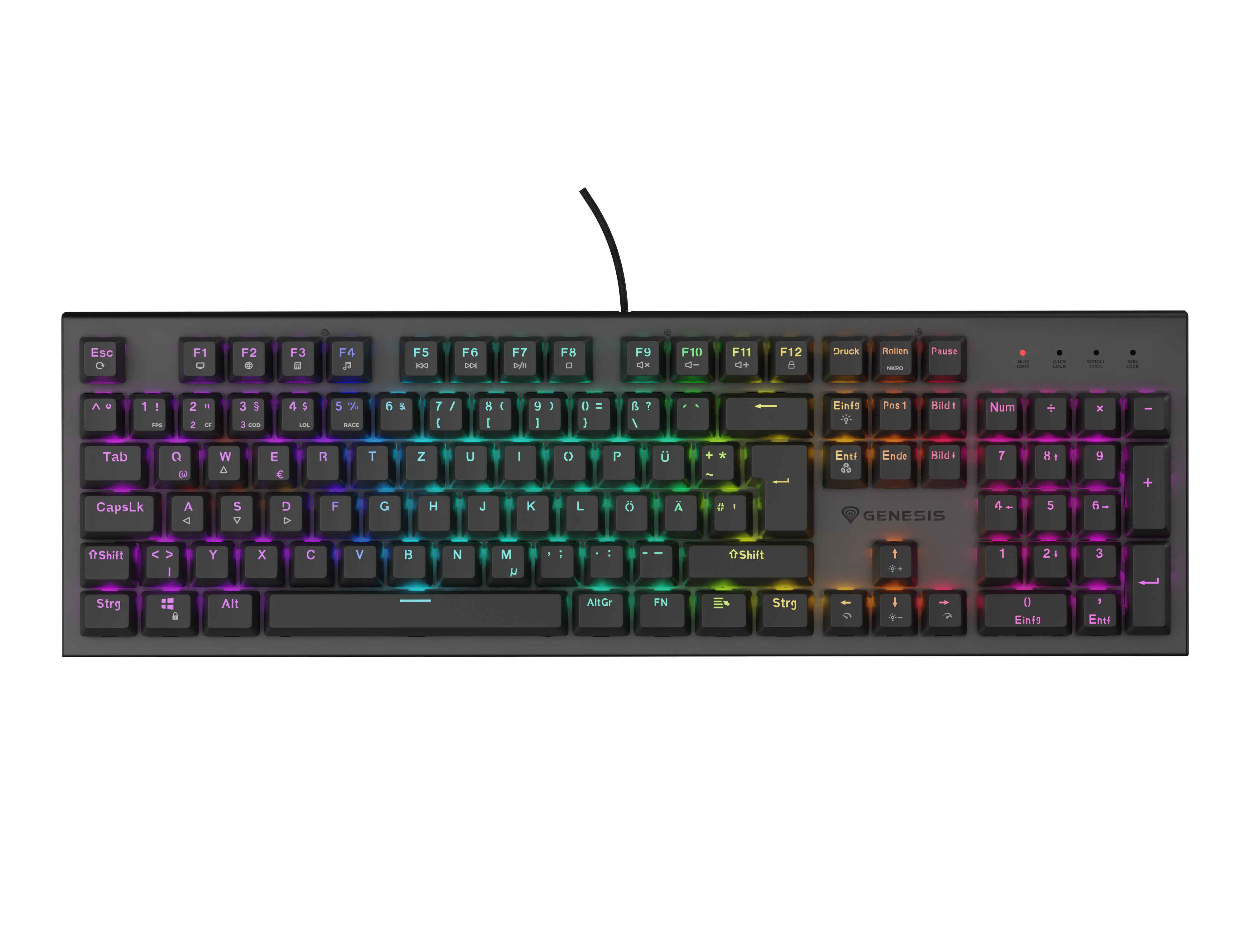 Genesis Gaming Tastatur THOR 303 brown kabelgeb. (DE)