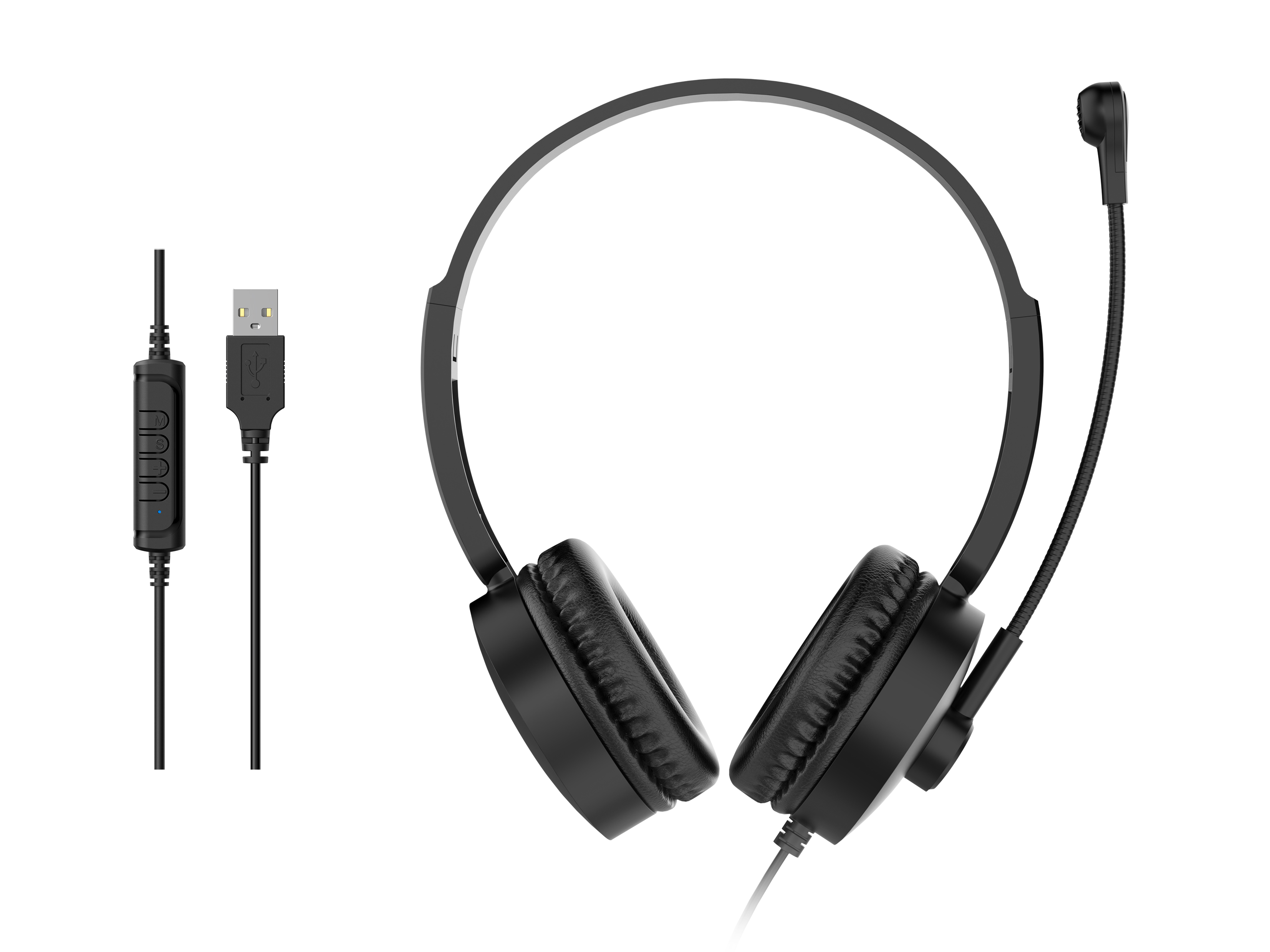 Equip Stereo-Headset Wired mit Mikro USB-A 2.00m schwarz