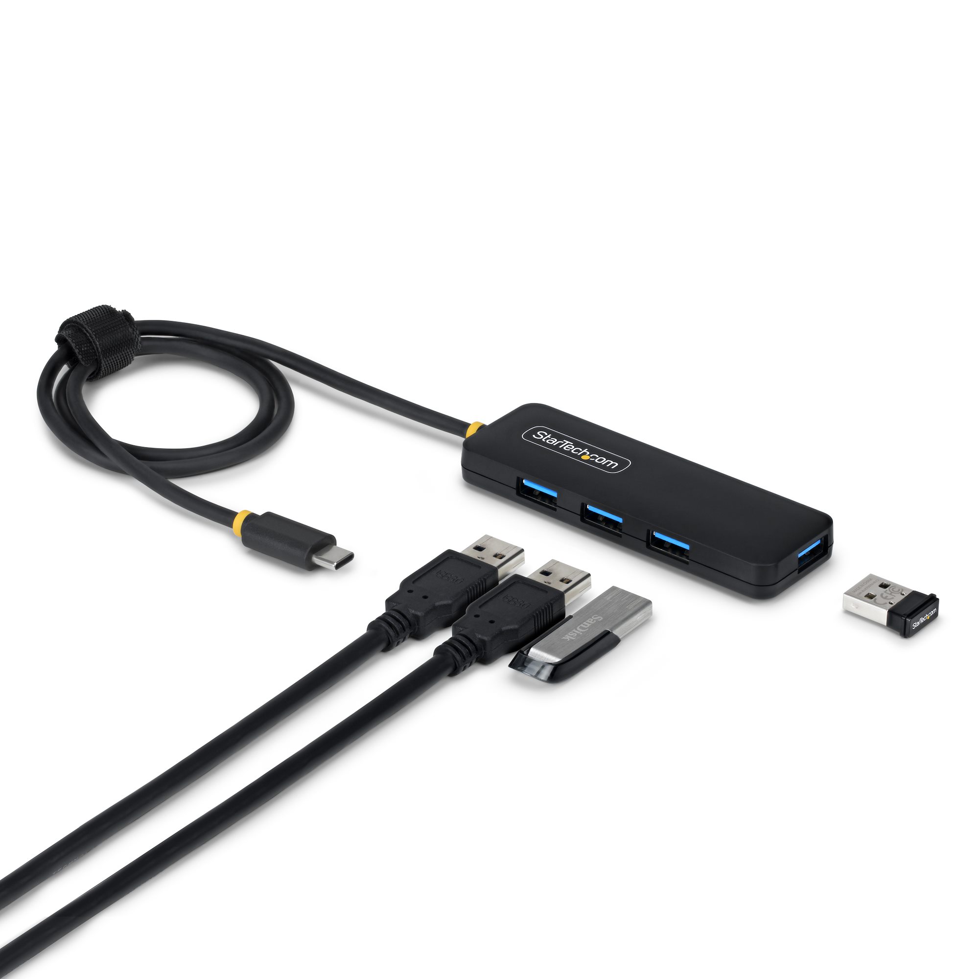 StarTech.com USB-C Hub 4-Port 5 Gbps 61 cm Kabel Schwarz