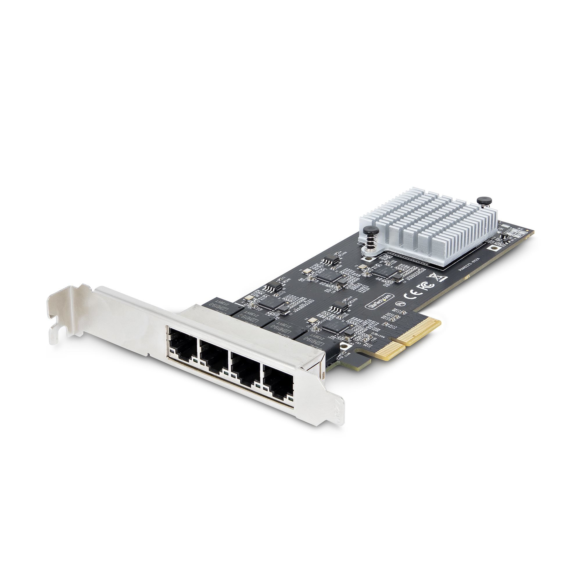 STARTECH.COM 4-Port 2.5 Gbit PCIe Netzwerkkarte Intel I225-V Dual-Port Computer LAN Karte Multi-Gigabit NIC 2.5G PCI Express Server