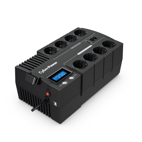 CYBERPOWER BRICs LCD Series BR1000ELCD UPS AC 220/230/240V 600Watt 1000VA USB output connectors 8
