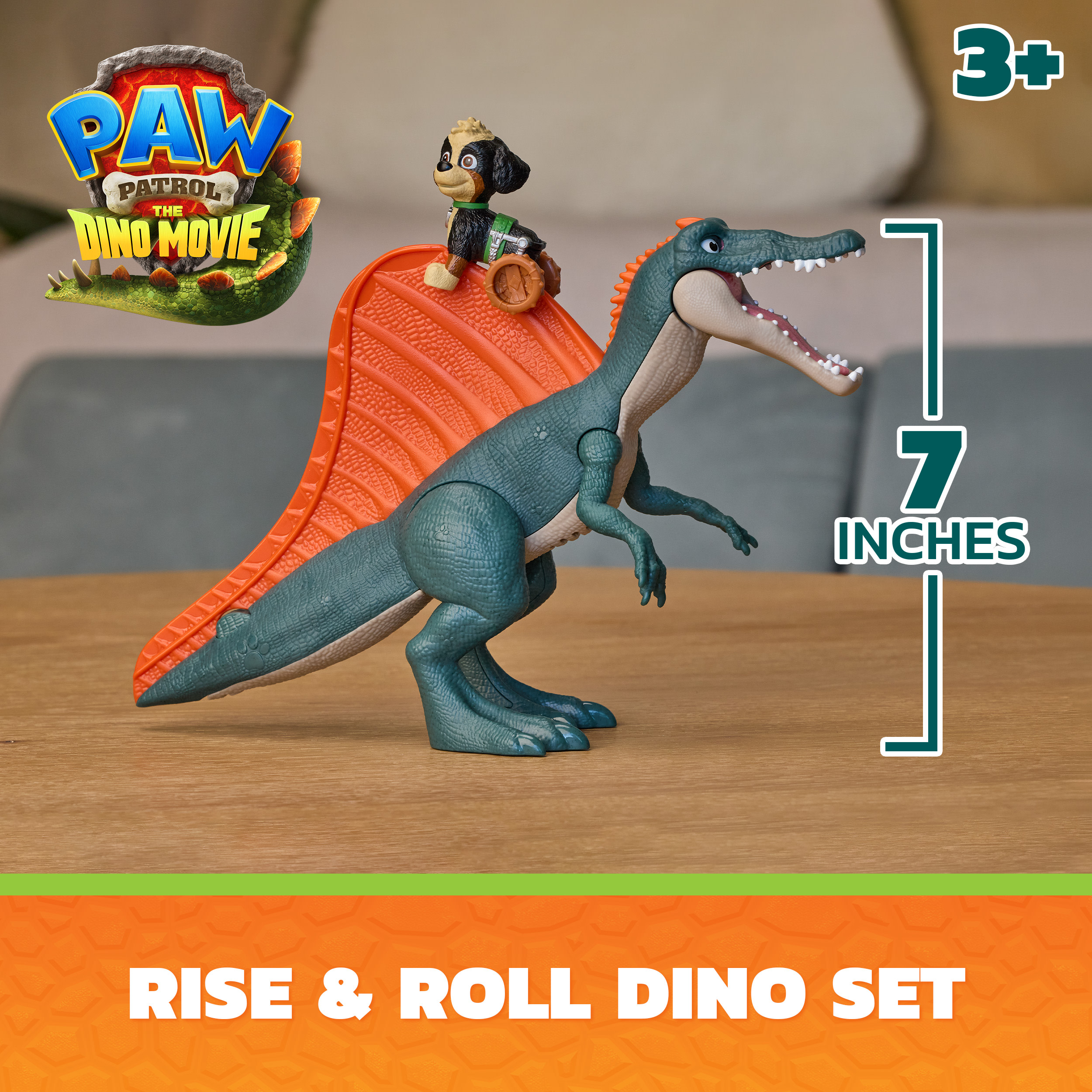 Paw Patrol: Der Dino Film - Rise & Roll Dino Set, Spielfigur