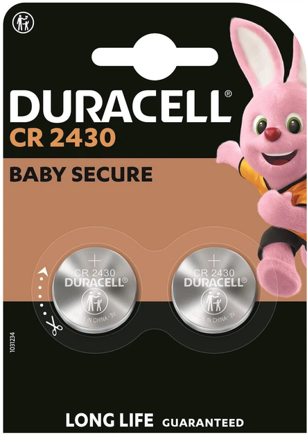 DURACELL Knopfzellen CR2430 Lithium 3,0 V, 2 St.