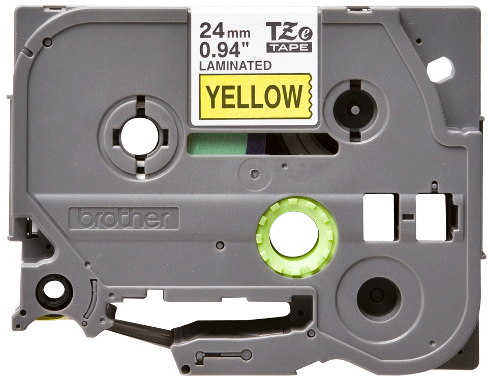 TZE-651 LAMINATED TAPE 24MM 8M BLACK ON YELLOW