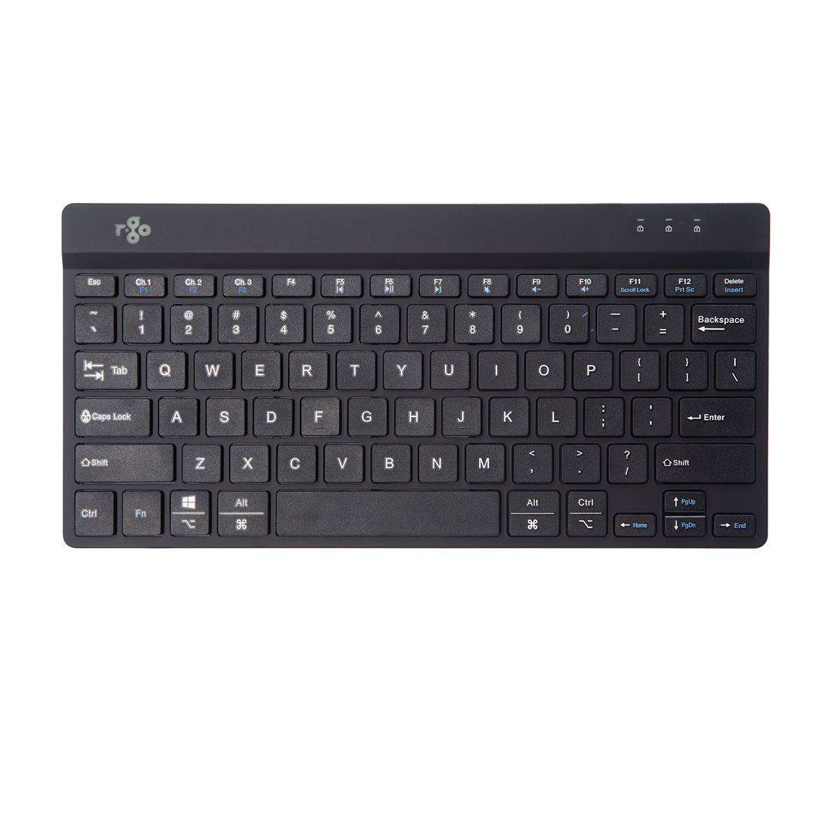 R-Go Tastatur Compact Break US-Layout kabellos schwarz