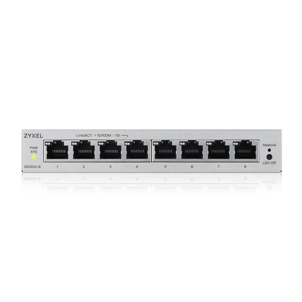 Zyxel GS1200-8V3 8-Port Gigabit web / smart managed Switch