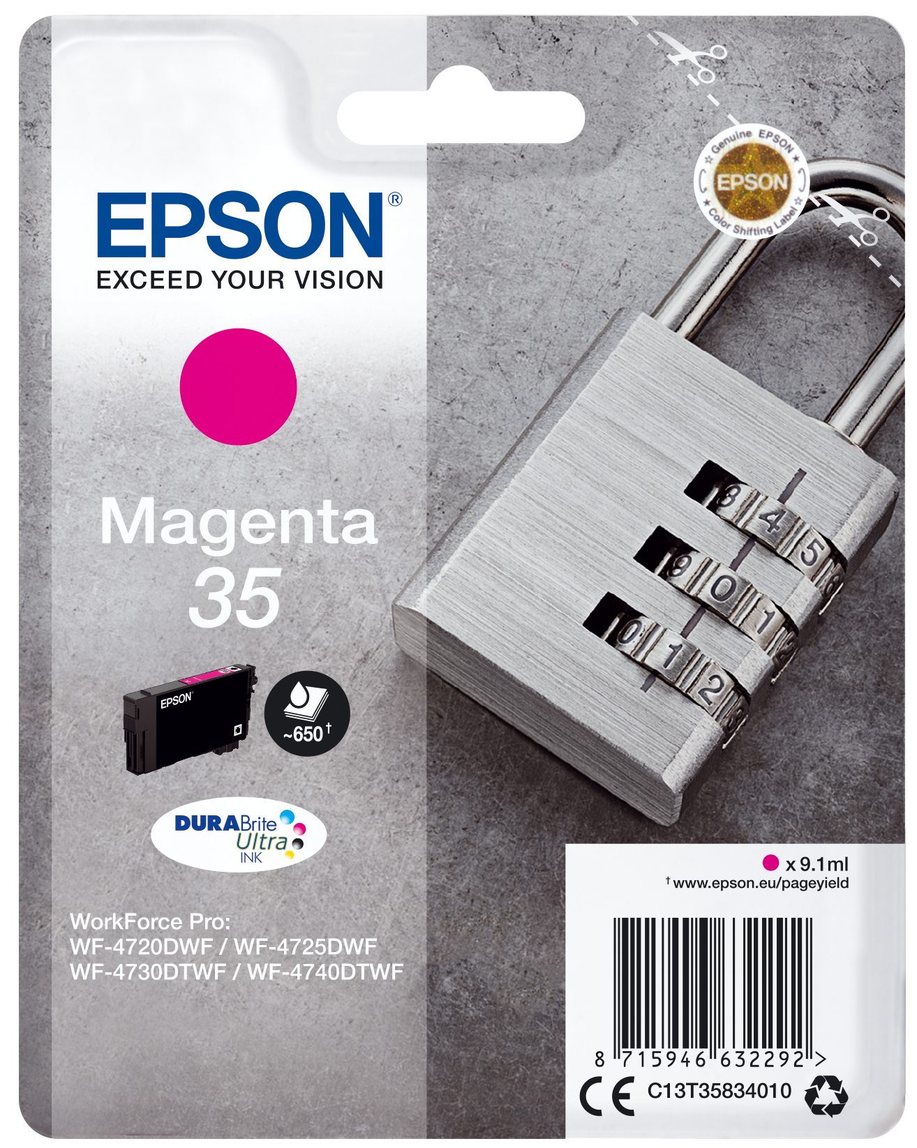 EPSON 35 / T3583 (Vorhängeschloss) magenta Druckerpatrone