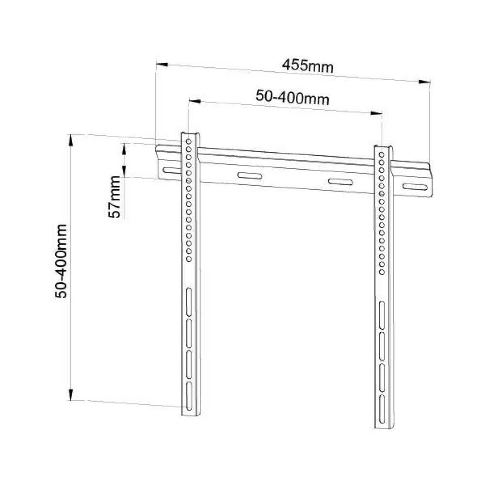 Techly Wandhalterung Ultra Slim für LCD/LED TV 23-55 schwar