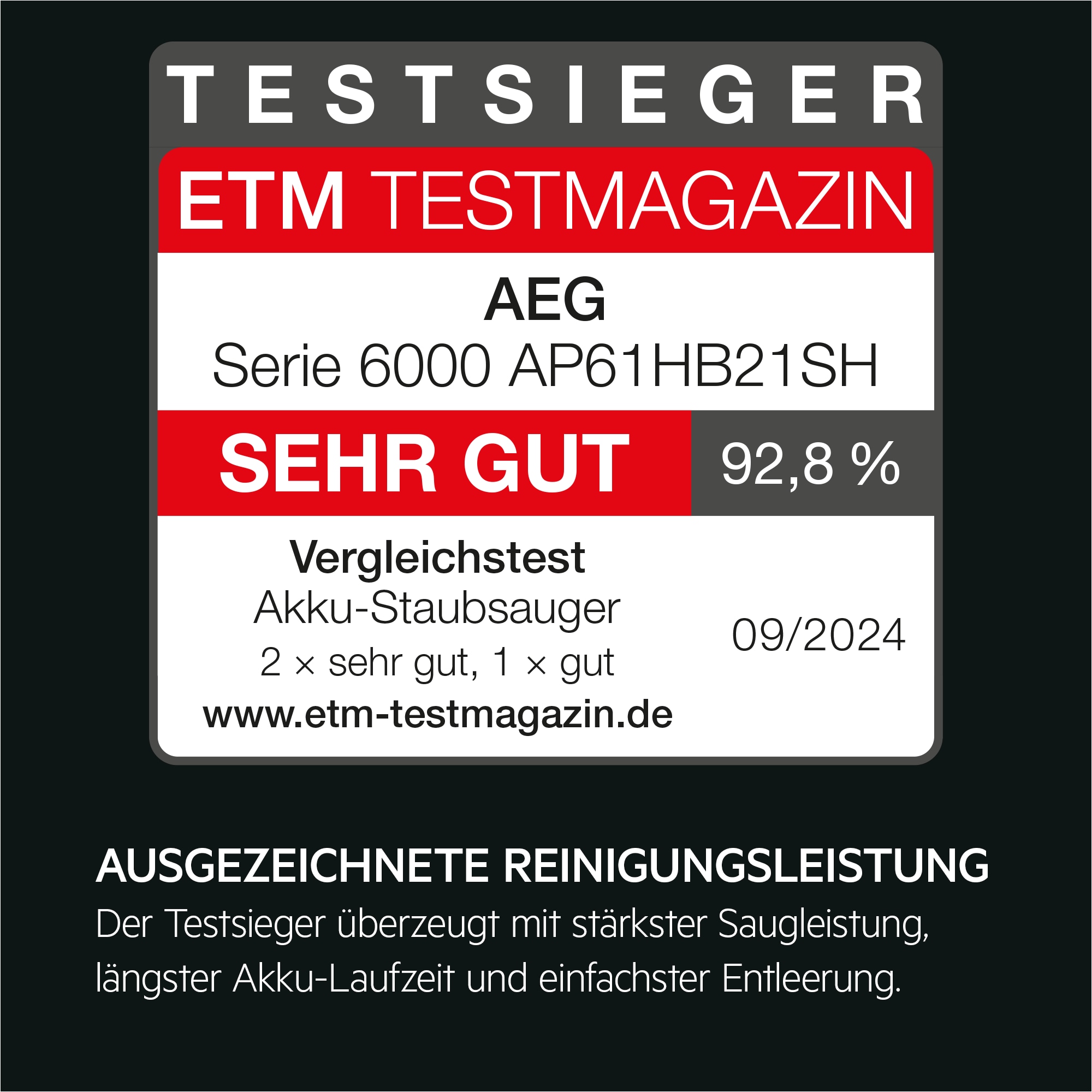 Serie 6000 AP61HB21SH, Stielstaubsauger