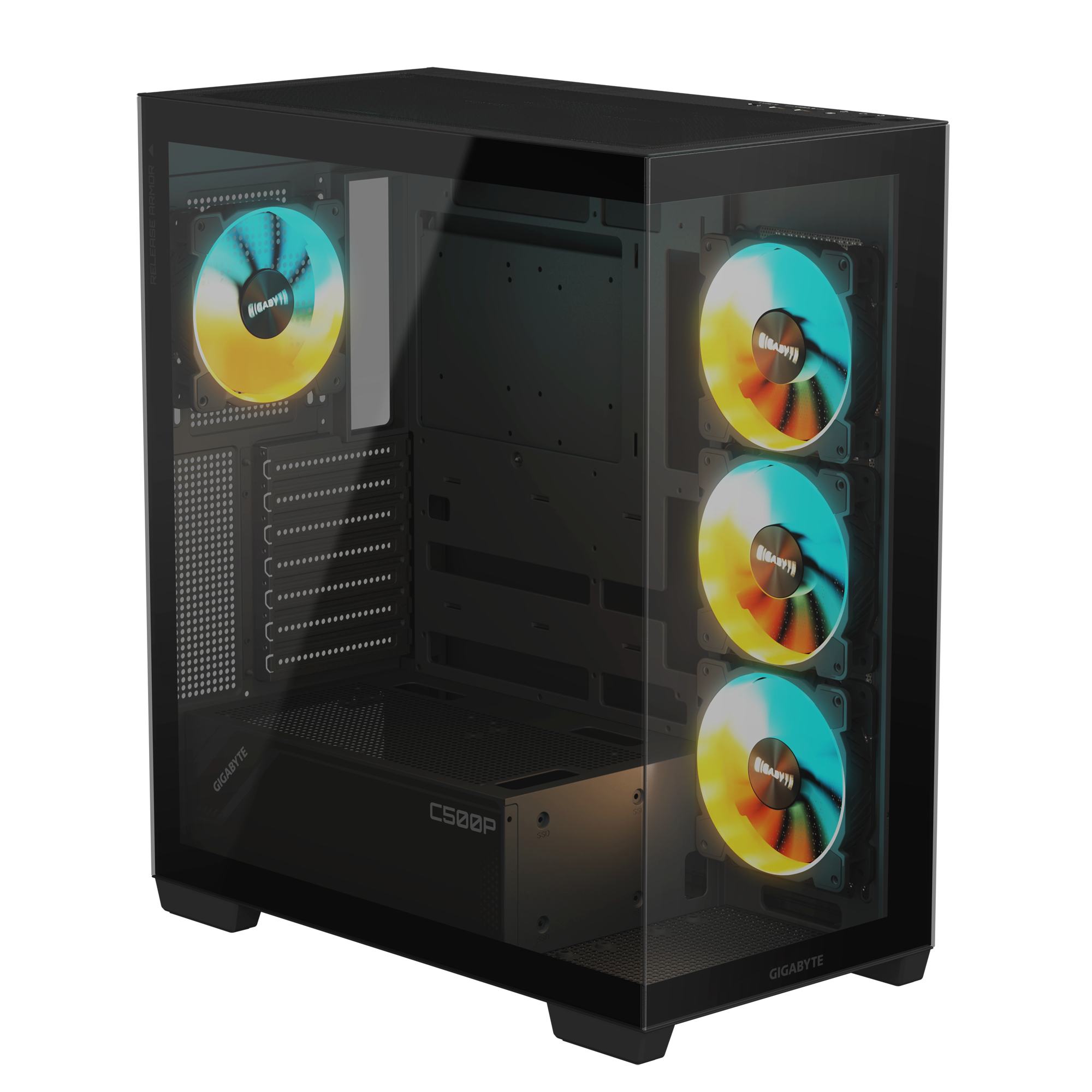 Gigabyte C500 Panoramic Stealth, black, ATX