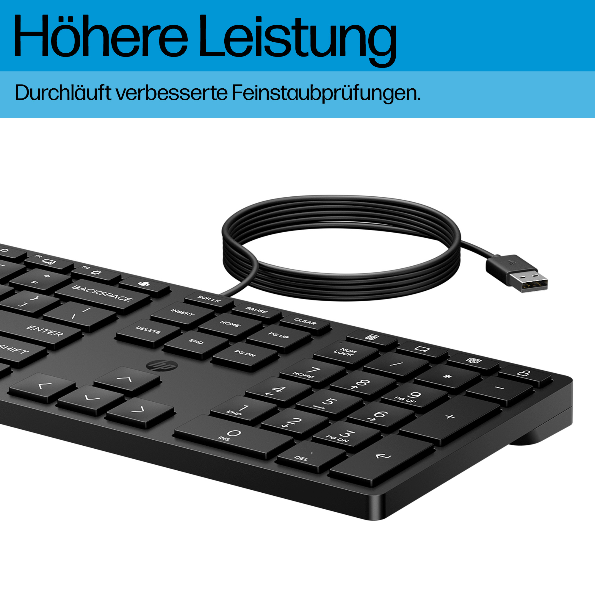 HP 320K Tastatur kabelgebunden schwarz