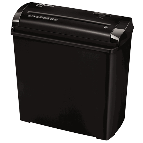 Fellowes Powershred P-25S Aktenvernichter mit Streifenschnitt P-1, 7 mm, bis 5 Blatt, schwarz