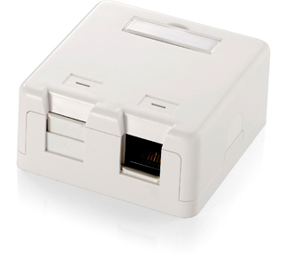 Equip Aufputzdose 2-Port Keystone ungeschirmt weiß Polybeutel