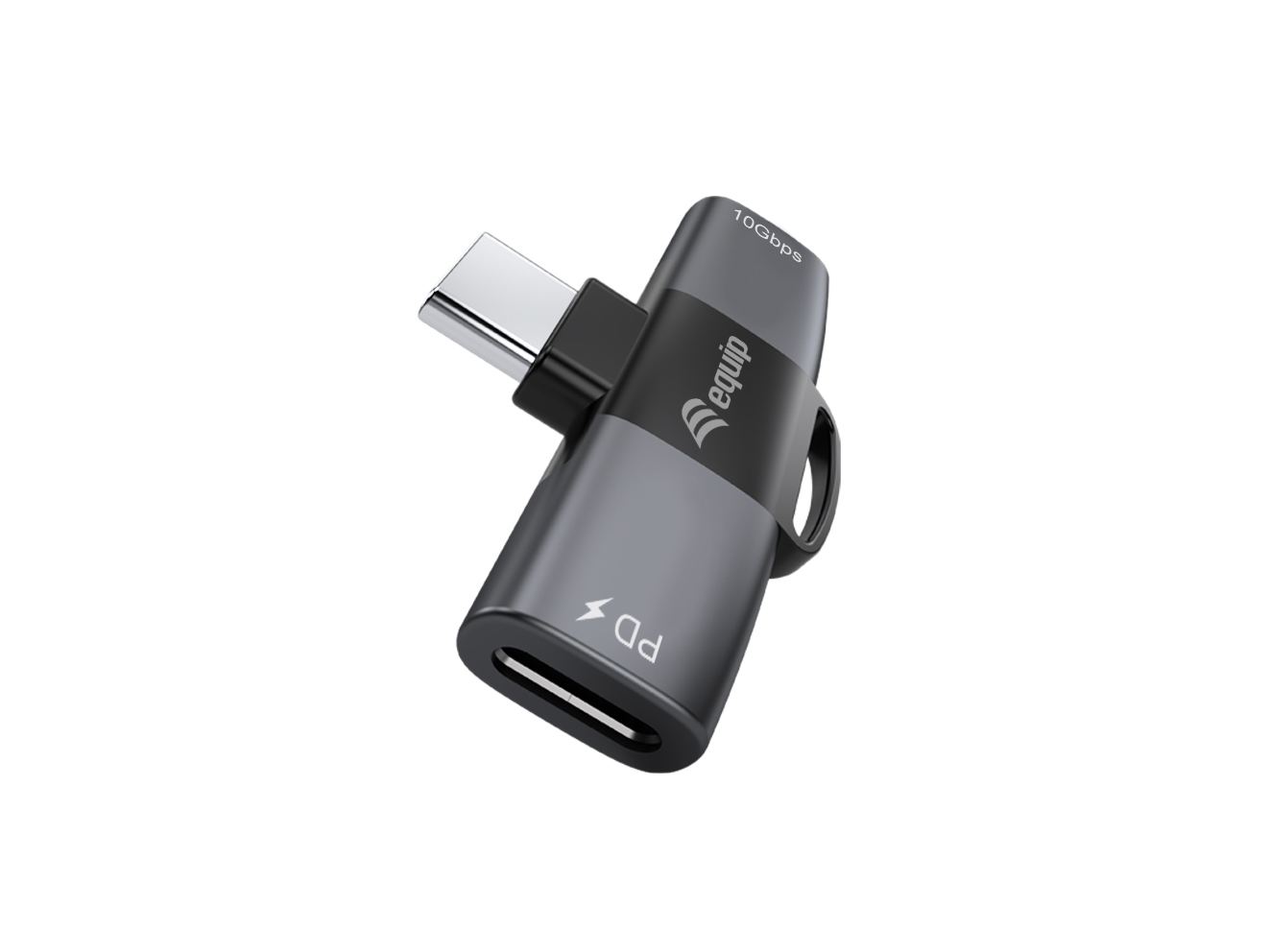 Equip Adapter USB-C->2xUSB-C 10Gbps PD 100W Alu.
