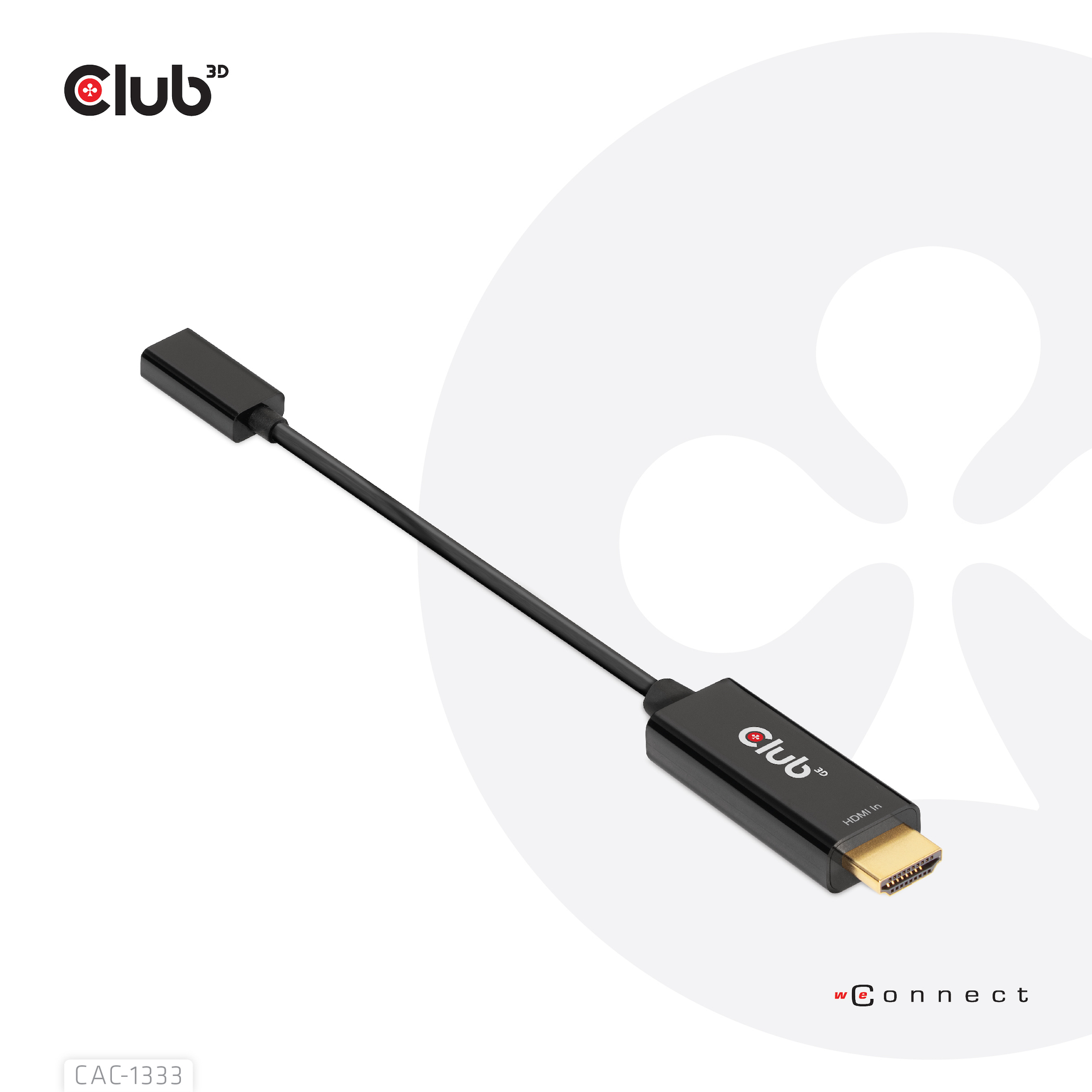 Club3D Adapter HDMI 2.0 > USB-C 4K60Hz aktiv St/Bu retail
