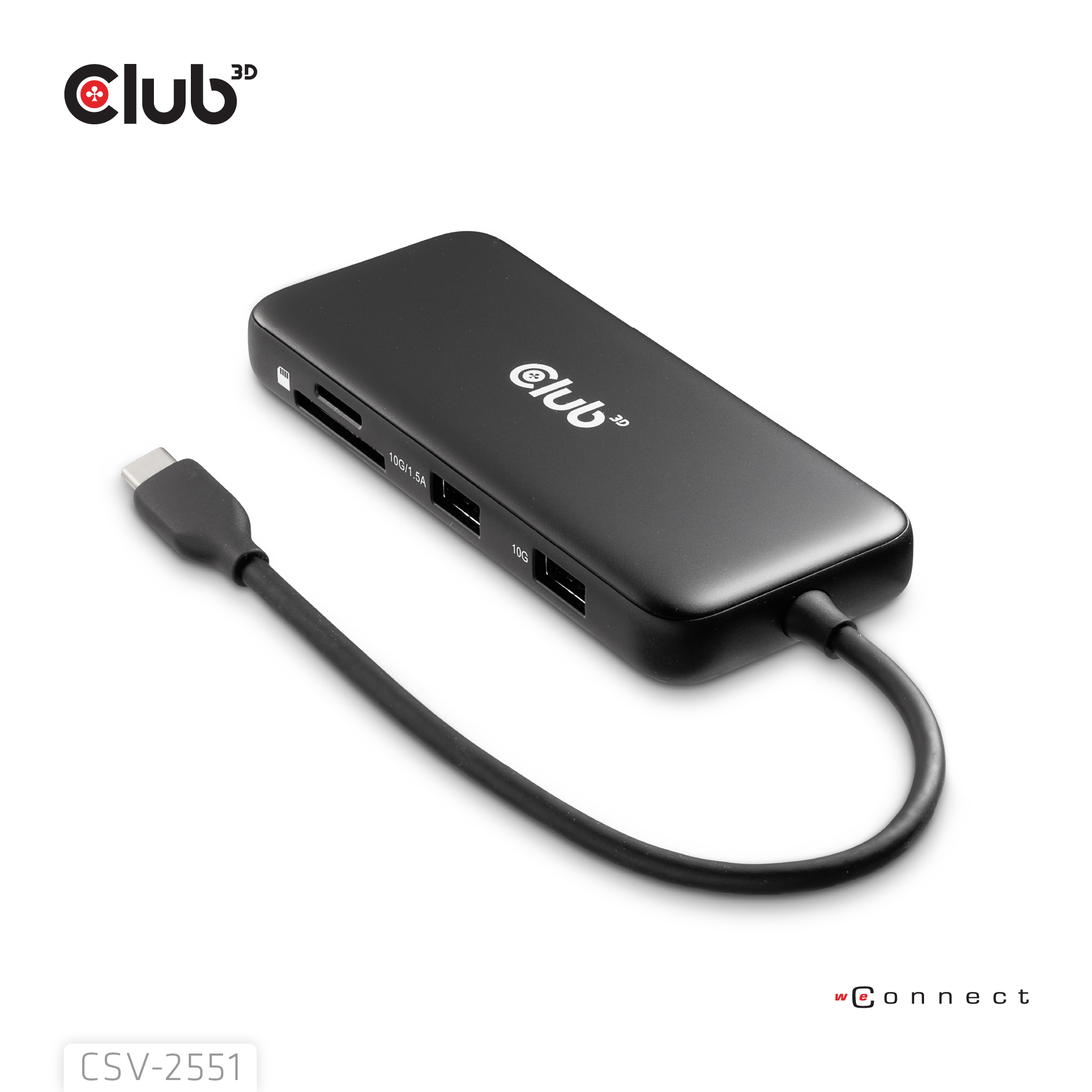 Club3D USB-C 8in1-HUB >DP1.4/HDMI2.0/USB-C/LAN 8K30Hz PD100W retail