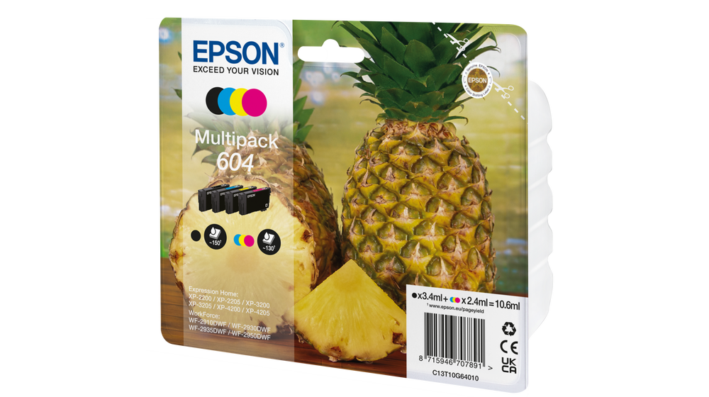 Patrone Epson 604 4er-Pack black + color T10G6