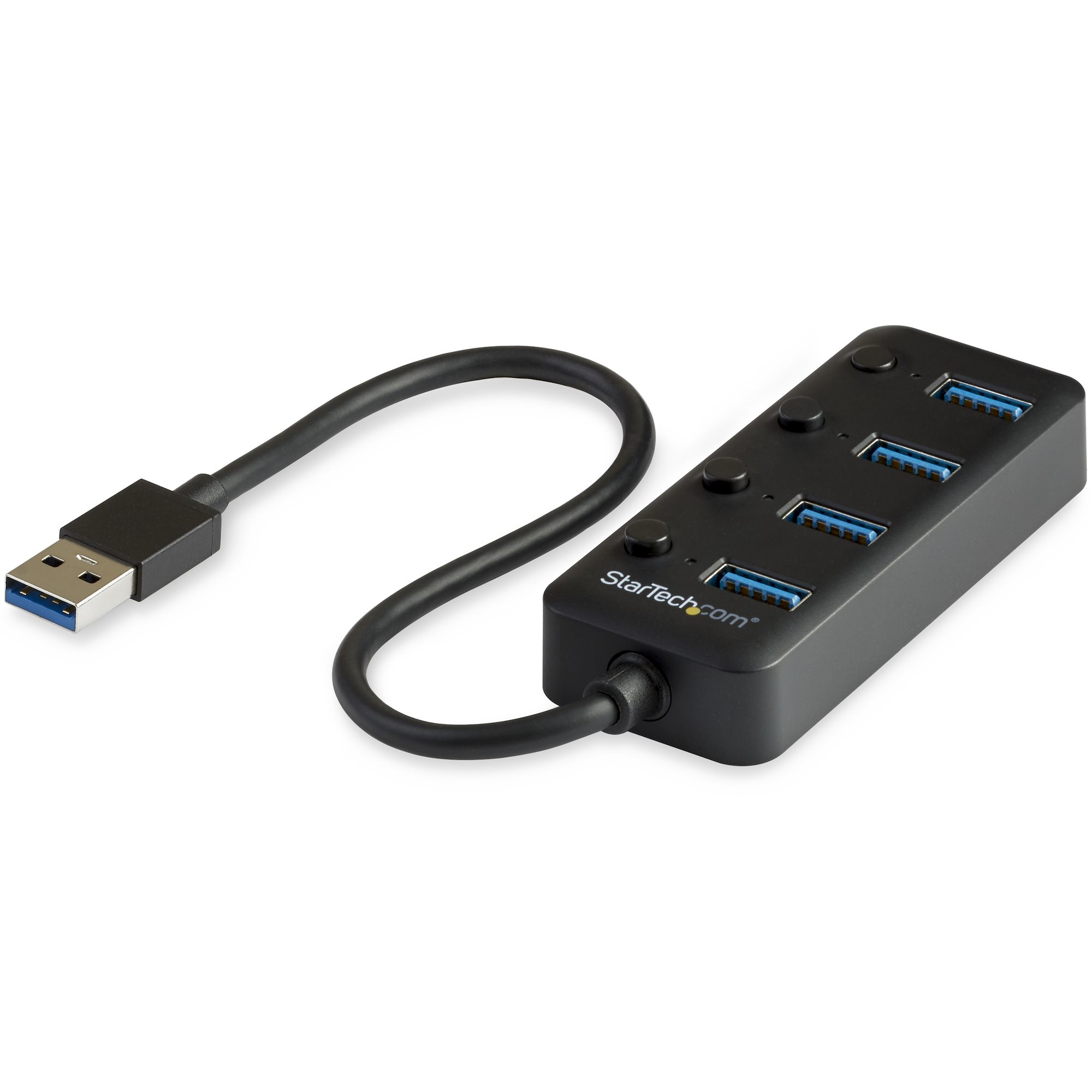 4-PORT USB 3.0 HUB WITH ON/OFF WITH INDIVIDUAL ON/OFF SWITCHES