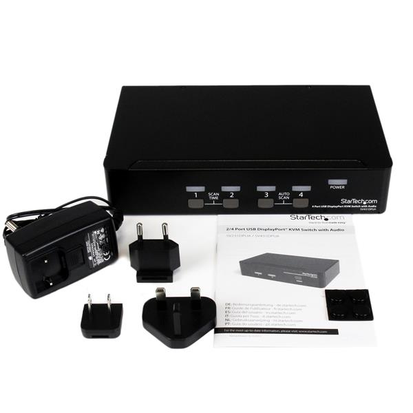 STARTECH.COM 4 Port USB DisplayPort KVM Switch with Audio