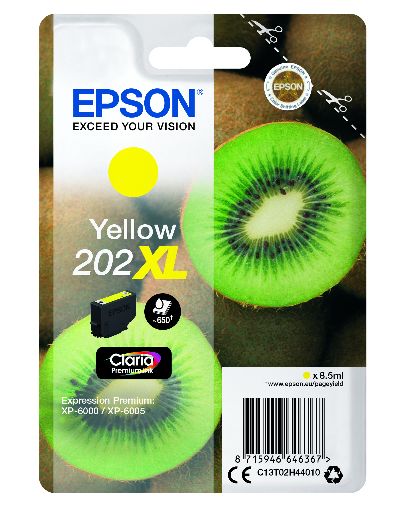 EPSON 202XL/T02H44 (Kiwi) gelb Druckerpatrone