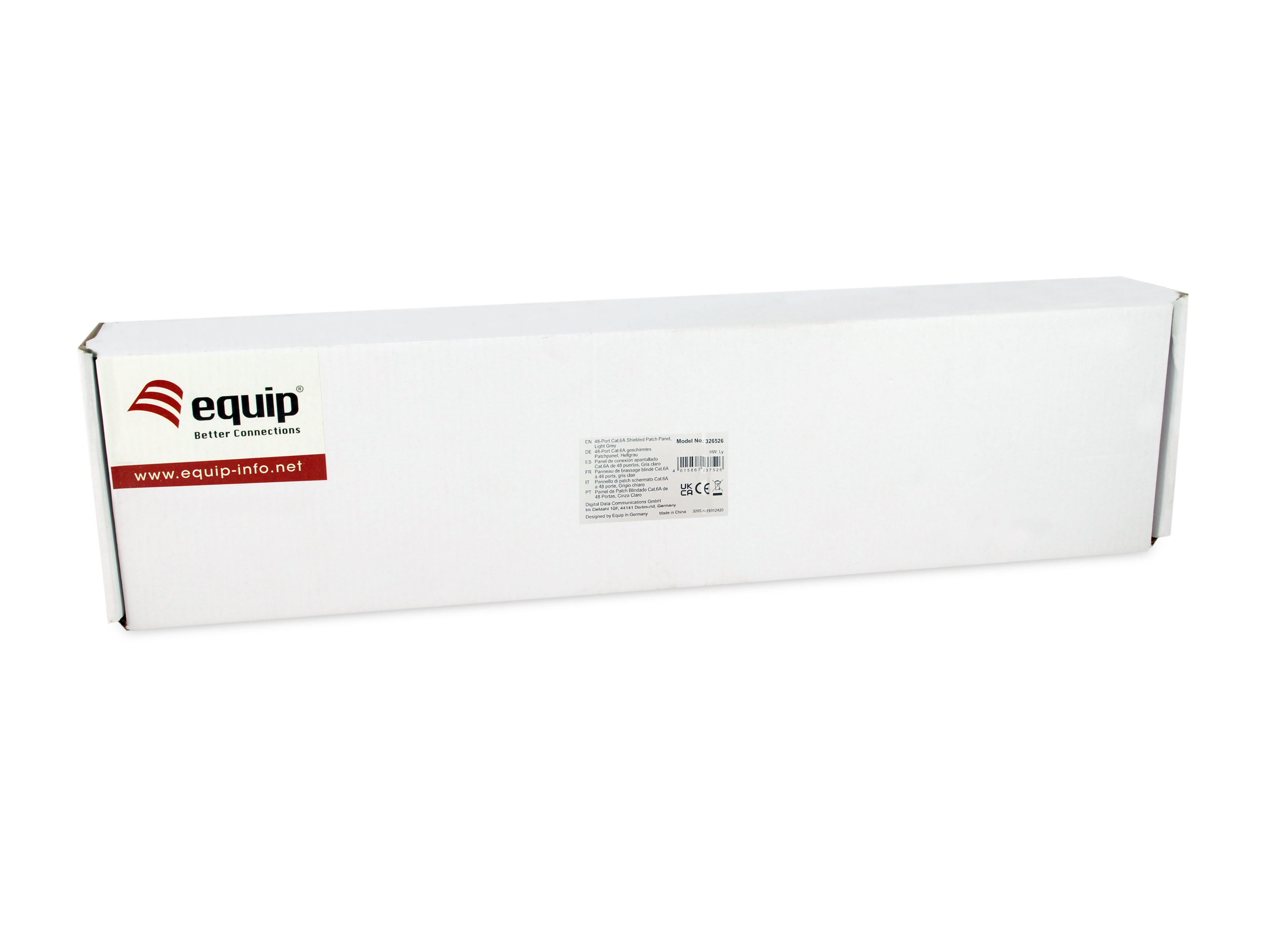 Equip 19 Patchpanel 48xRJ45 Cat6a FTP 1U 500MHz RAL7035