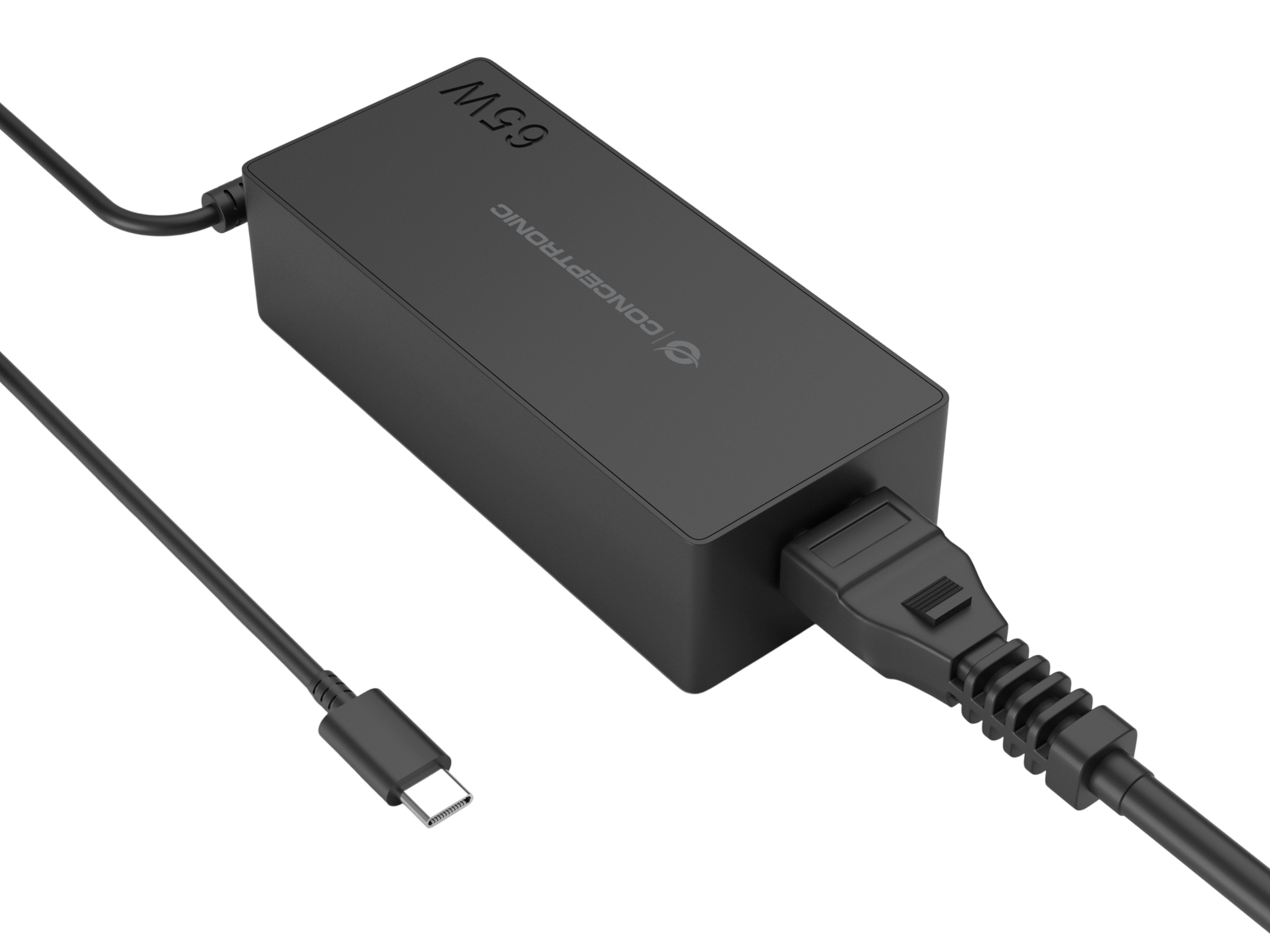 CONCEPTRONIC Ladegerät 1Port GaN USB-C 65WPD3.0/PPS sw