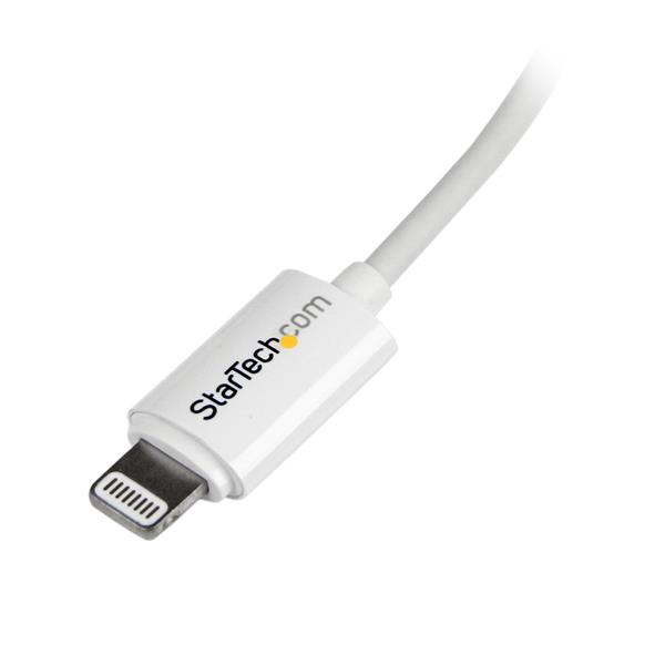 STARTECH.COM 2m 6ft Long White Apple 8-pin Lightning Connector to USB Cable for iPhone / iPod / iPad