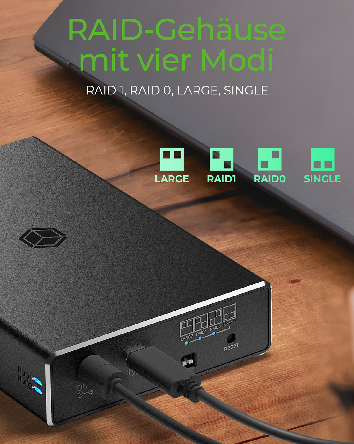 Geh. IcyBox USB 3.2(Gen2) 2x2,5 SATA SSD IB-RD2253-C31 retail