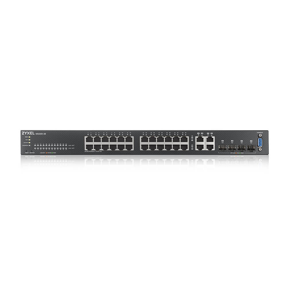 Zyxel GS2220-28 24-Port + 4x SFP/Rj45 Gigabit L2 managed Switch