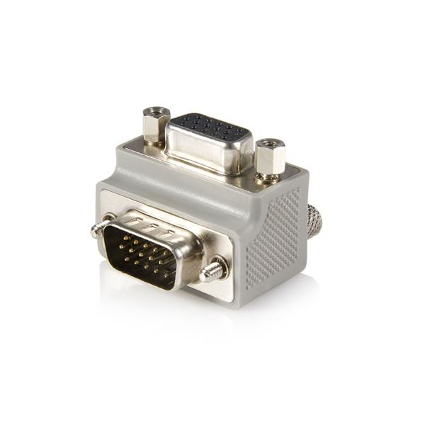 VGA ADAPTER RIGHT ANGLE 15P D-SUB MALE / FEMALE GREY