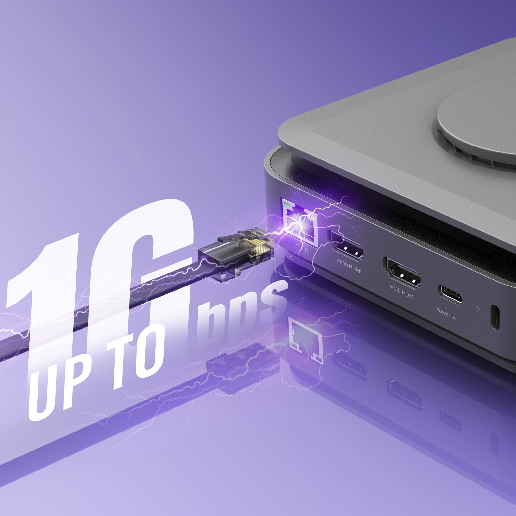 USB-C DOCK DUAL 4K HDMI GAN 140W PD3.1 POWER ADAPTER