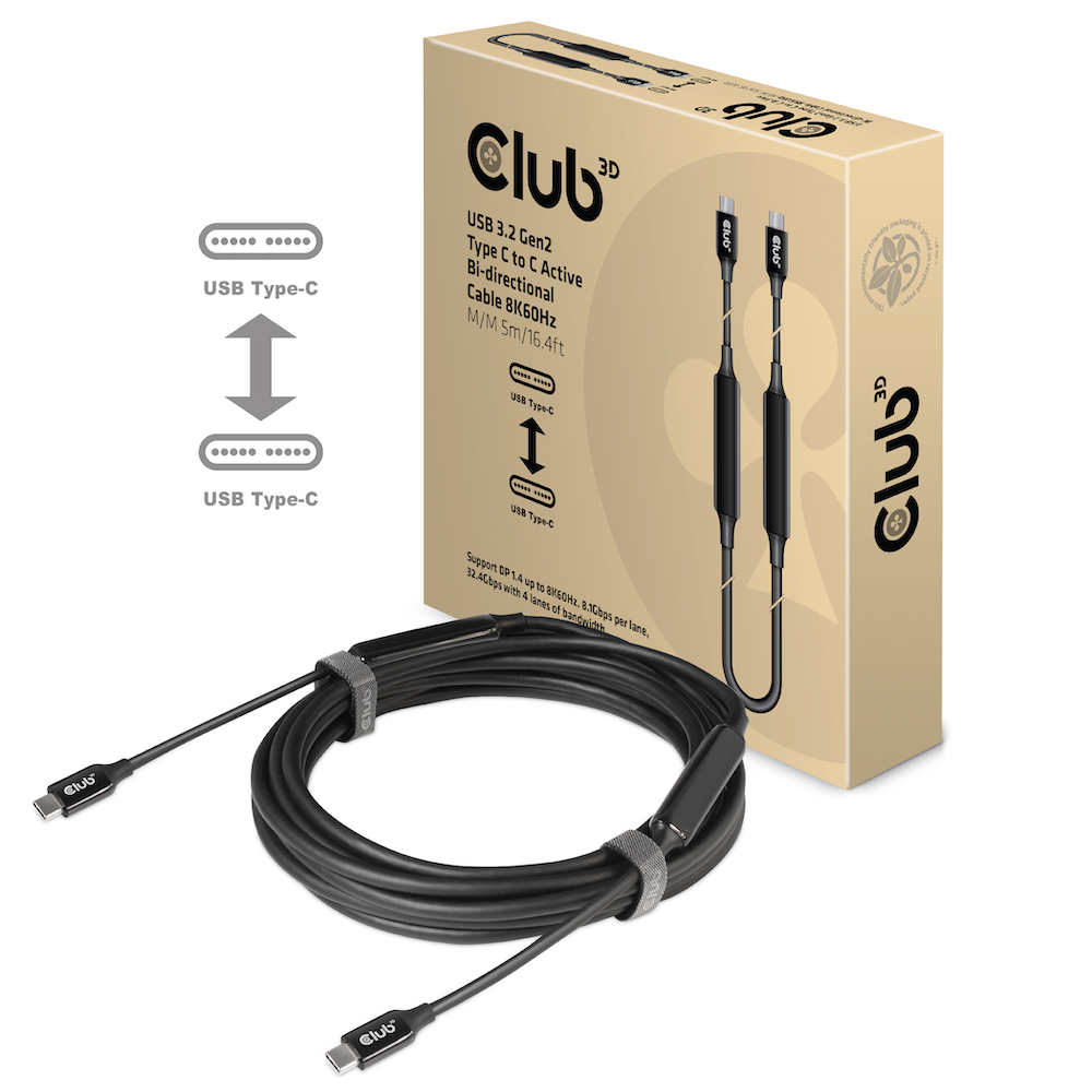 Club3D Kabel USB 3.2 Typ C 5m aktiv St/St retail