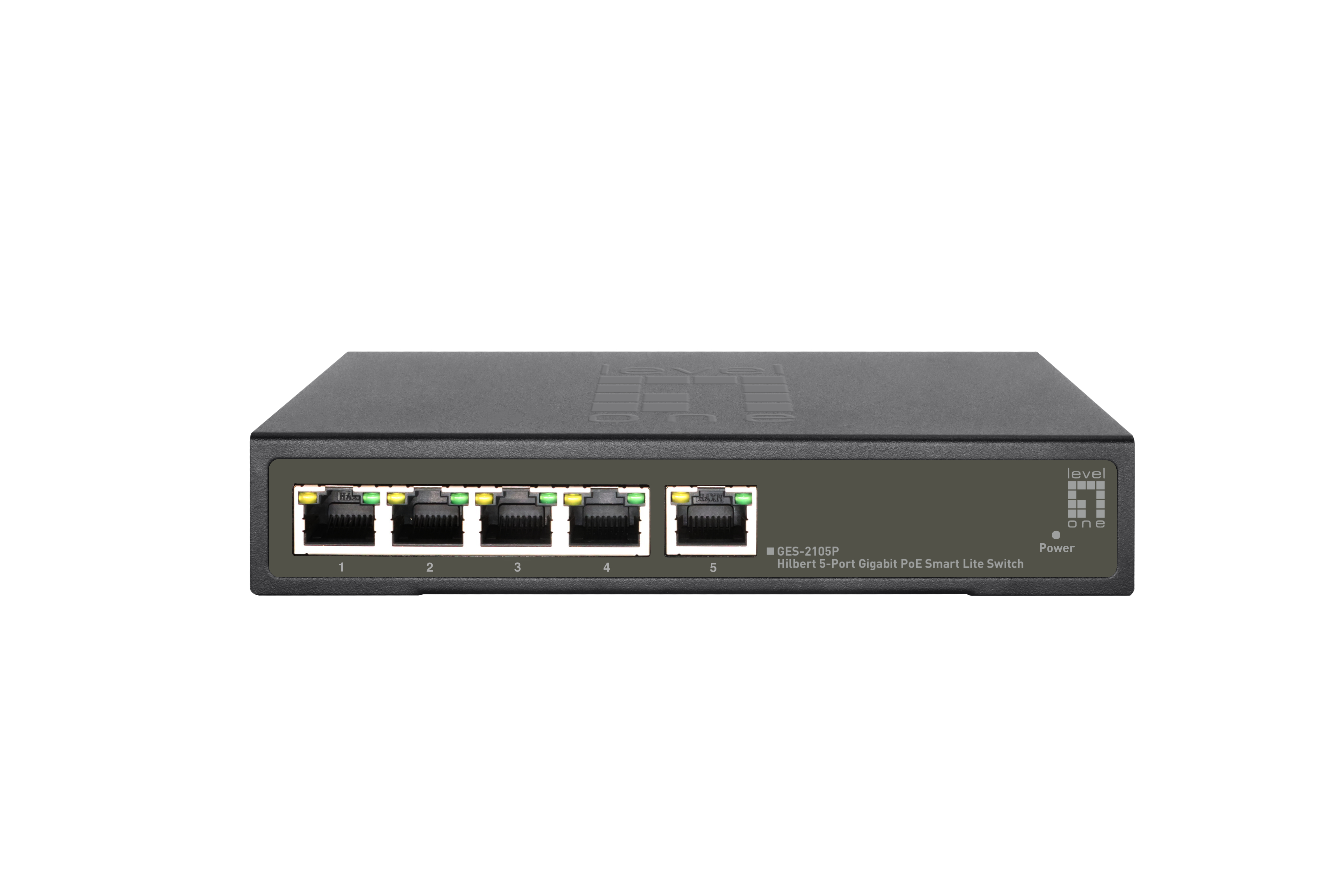 LevelOne PoE+Switch 4xGE PoE/1xGE 65W Hilbert SL managed