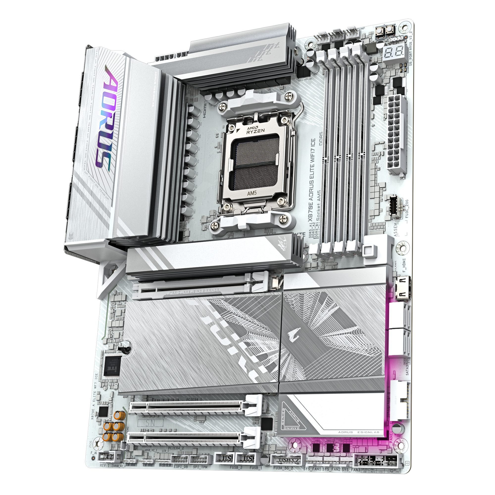 GIGABYTE X870E A ELITE WF7 ICE AM5 4xDDR5 4xM.2 4xSATA