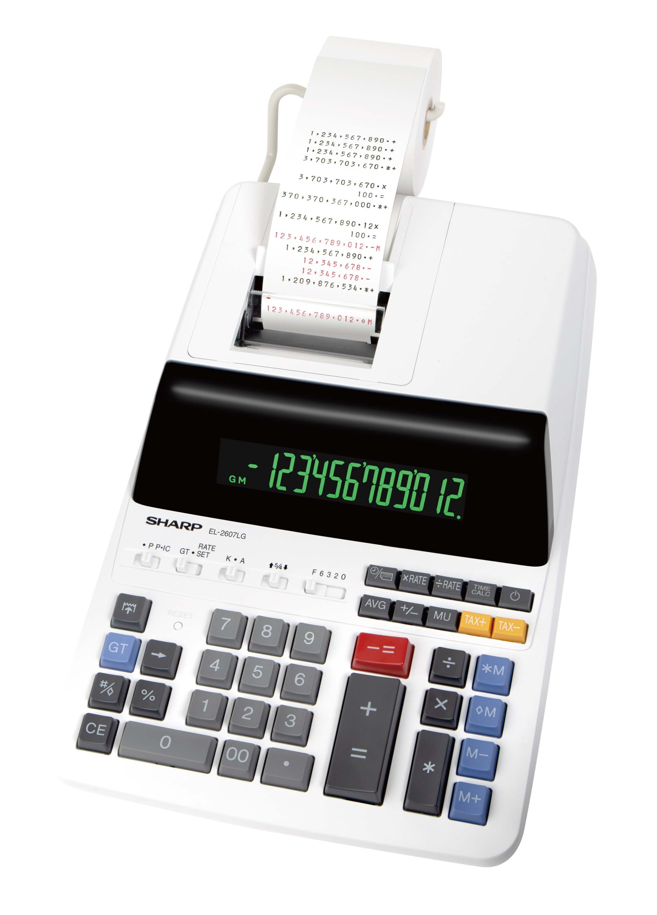 SHARP EL-2607LG Tischrechner druckend lichtgrau