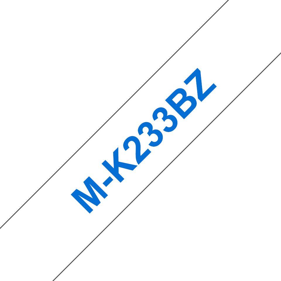 brother Schriftband M-K M-K233 MK233BZ, 12 mm, blau auf weiß, 1 St.