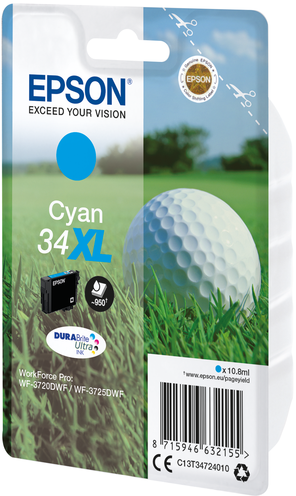 EPSON 34XL /T3472XL (Golfball) cyan Druckerpatrone