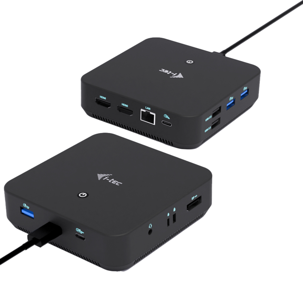 I-TEC USB-C DS 2 x HDMI 1x DP 1x GLAN 1x USB-C 3.2 3x USB-A 3.2 2x USB 2.0 1x 3,5mm Audio/Mic 1x 100W USB-C Power Delivery