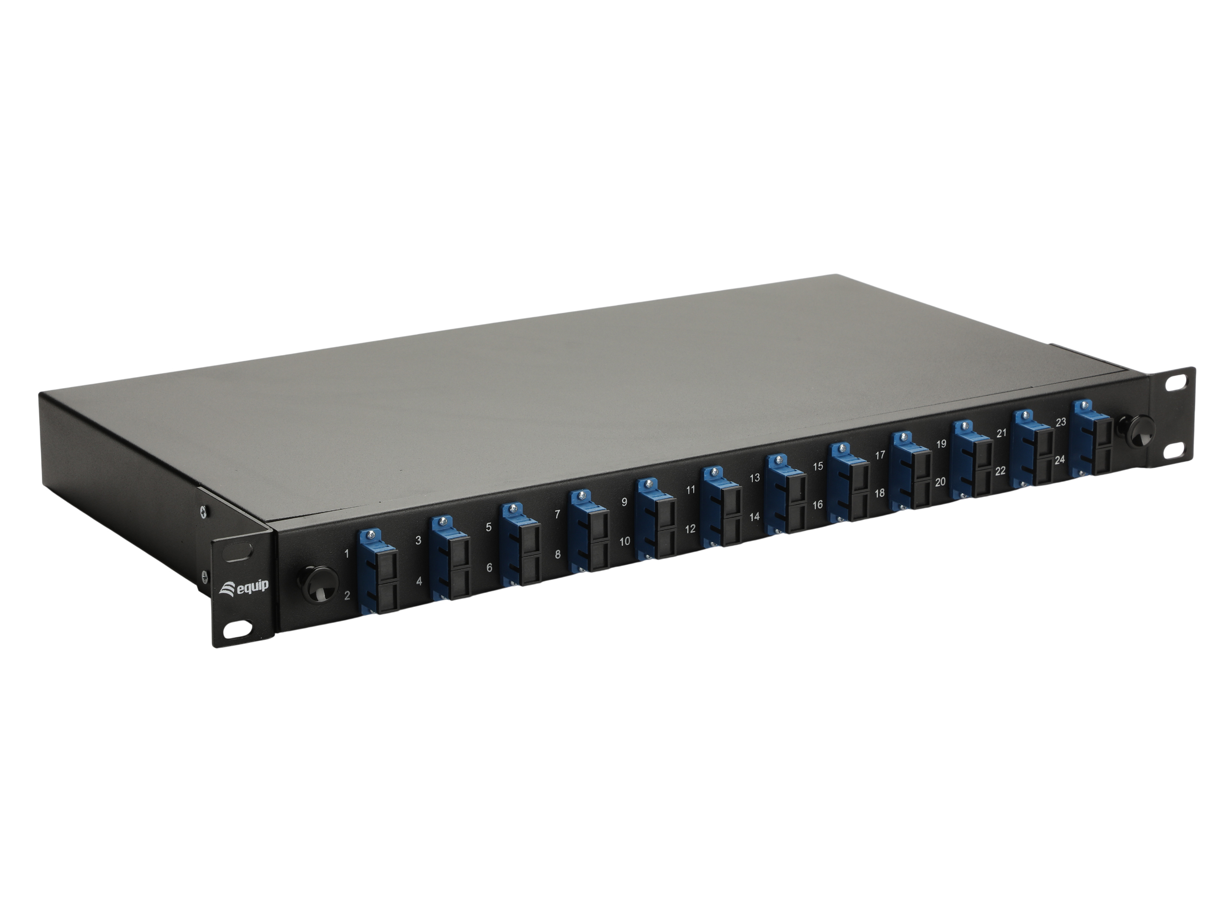 Equip LWL-Spleißkasten 12-Port SC-Duplex OS2 1U komplett sw