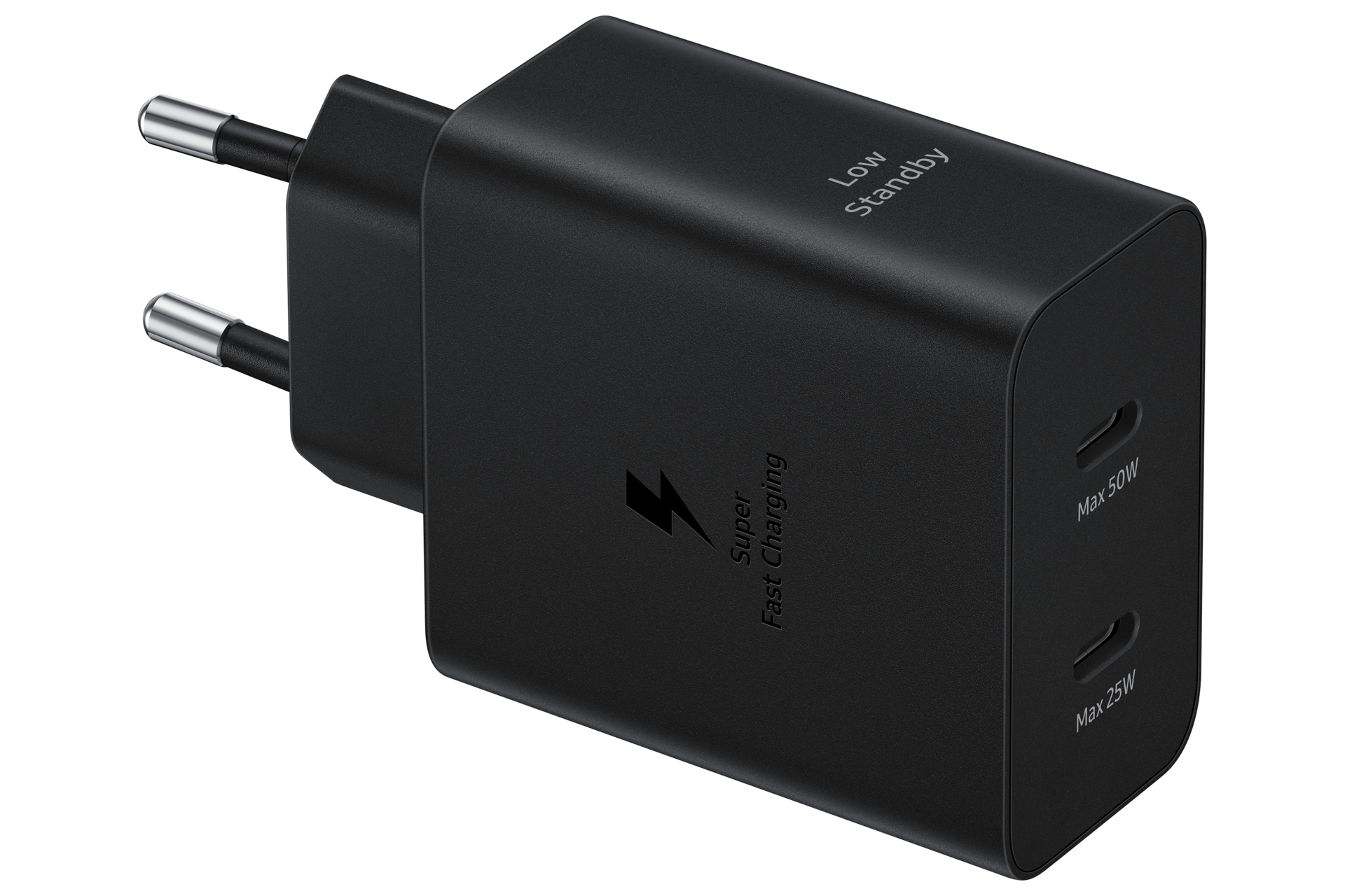 Samsung Schnellladegerät 2xUSB-C 50W+USB-C Kabel 1,8m schw