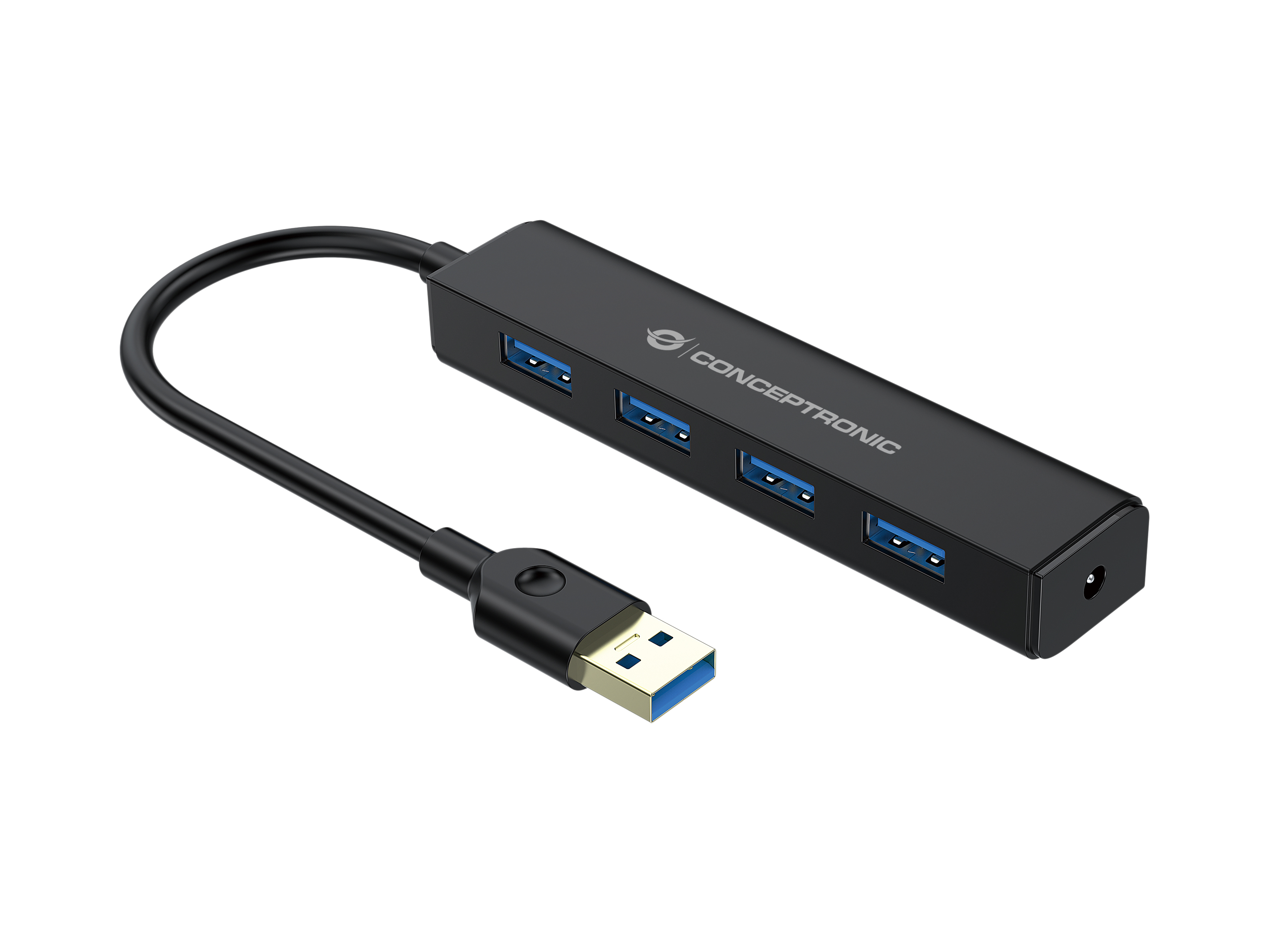 CONCEPTRONIC 4-Port Hub USB-A3.0->4xA3.0 o.Netz. sw